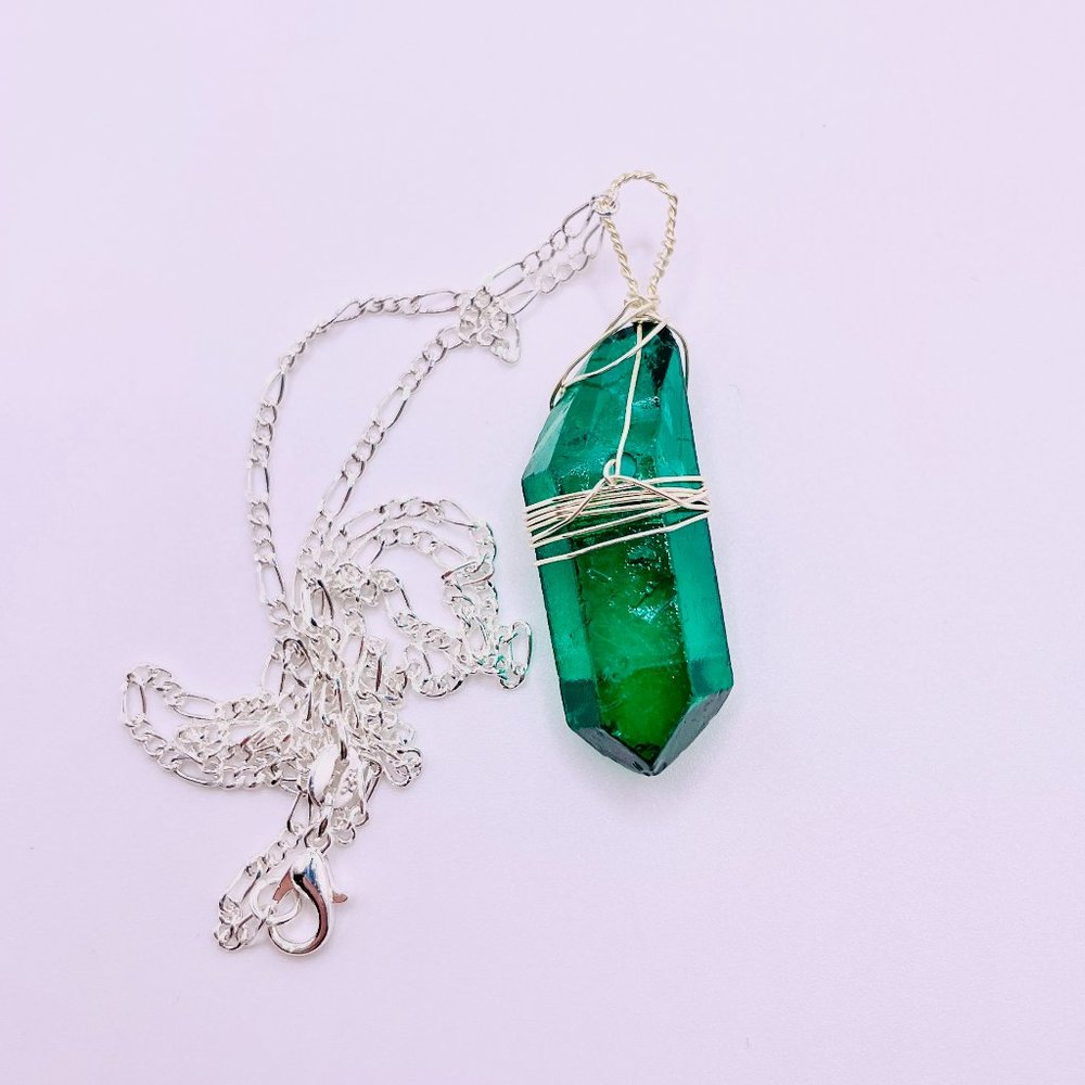 Fresno Lilu Aqua Aura Quartz Pendant